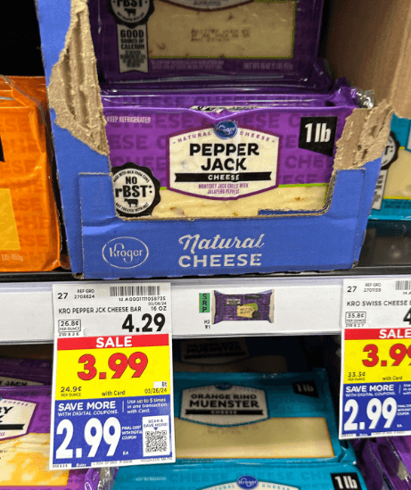 Kroger Cheese shelf image