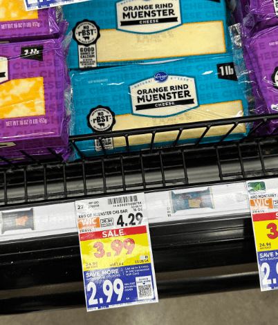 Kroger Cheese shelf image