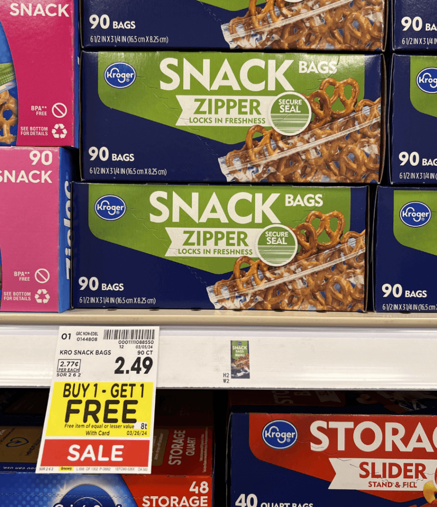 Kroger Snack Bags Shelf Image