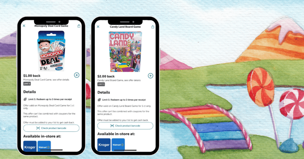 Monopoly and Candy Land Ibotta Rebates Kroger