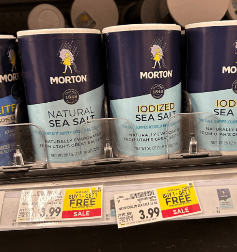 Morton Salt Kroger Shelf Image