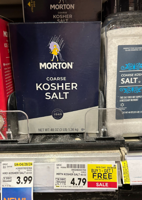Morton Salt Kroger Shelf Image