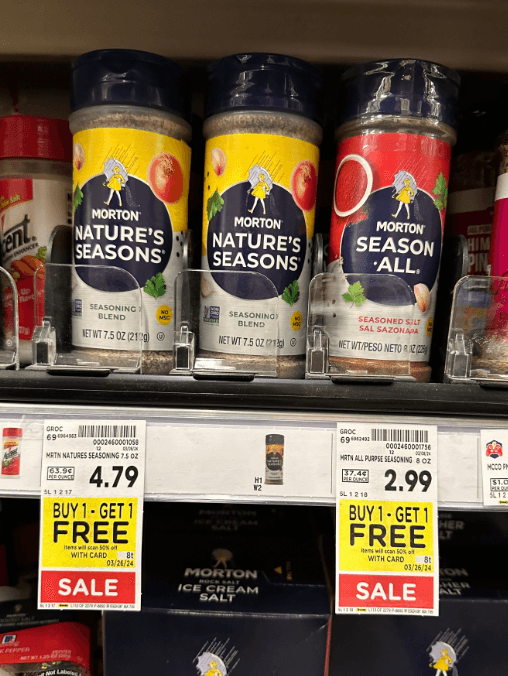 Morton Salt Kroger Shelf Image