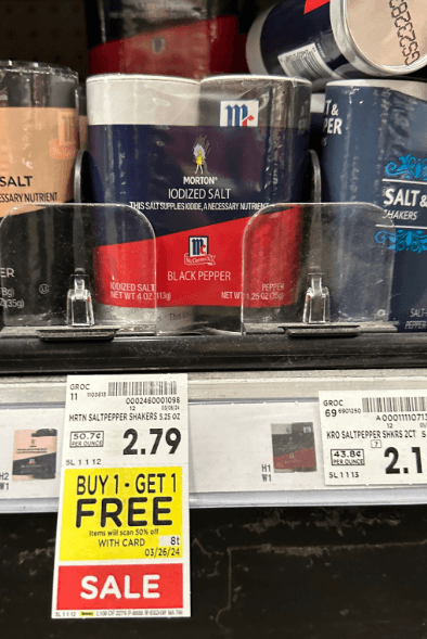 Morton Salt Kroger Shelf Image