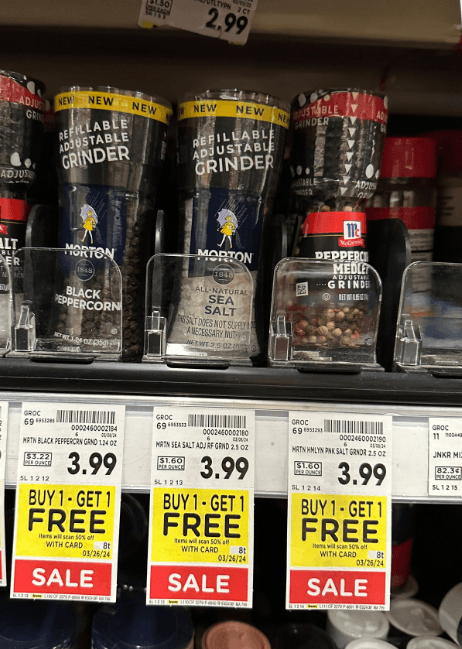 Morton Salt Kroger Shelf Image