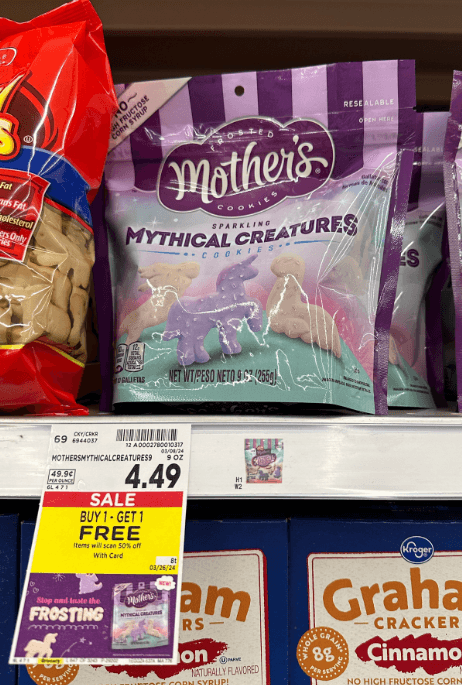 Mother's Cookies Kroger Shelf Image