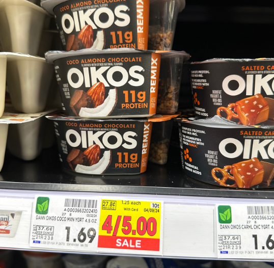 Oikos Yogurt Kroger Shelf Image