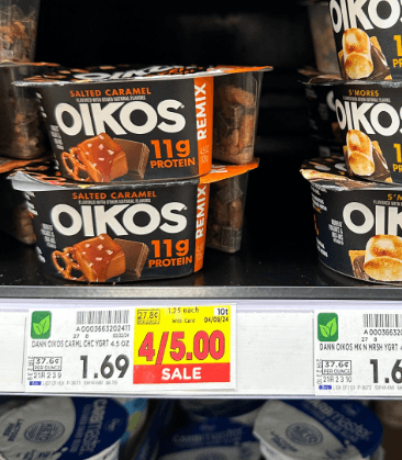 Oikos Yogurt Kroger Shelf Image