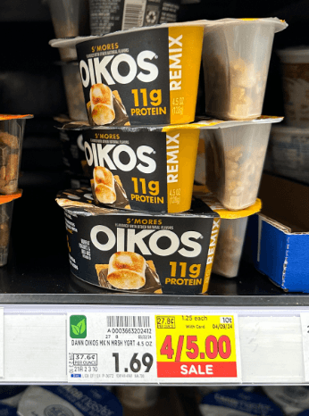 Oikos Yogurt Kroger Shelf Image