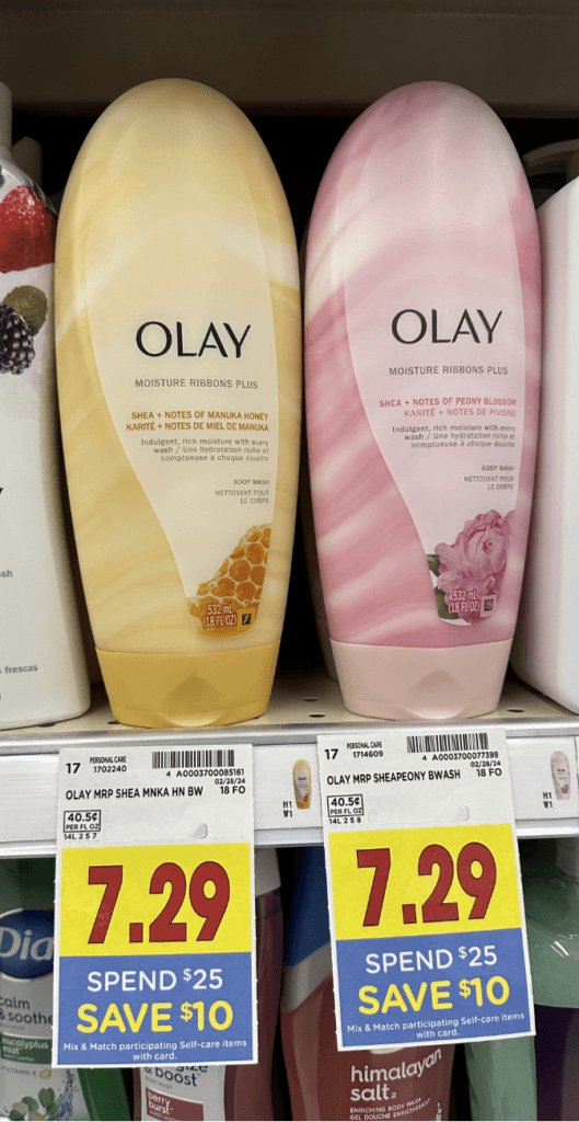 Olay Body Wash Kroger Shelf Image
