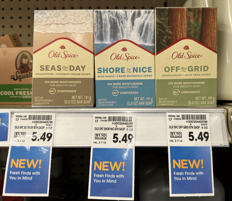 Old Spice Bar Soap Kroger Shelf Image