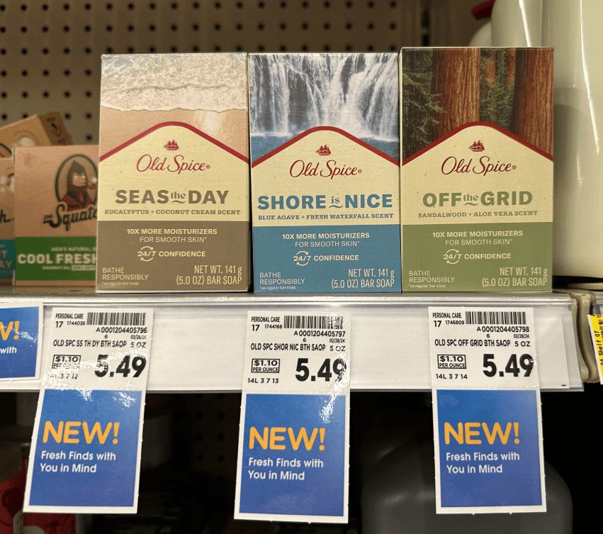 Old Spice Bar Soaps Kroger Shelf Image