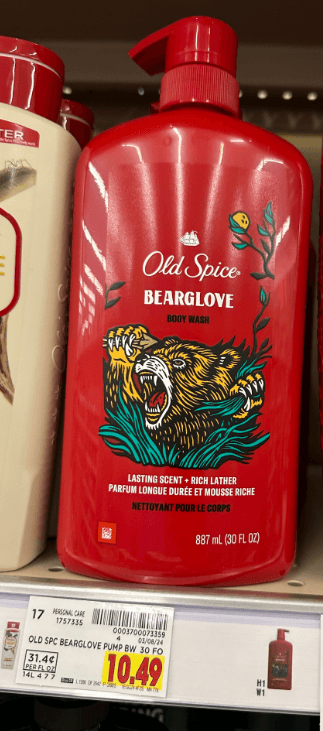 Old Spice Body Wash Kroger Shelf Image