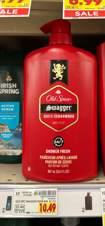 Old Spice Body Wash Kroger Shelf Image