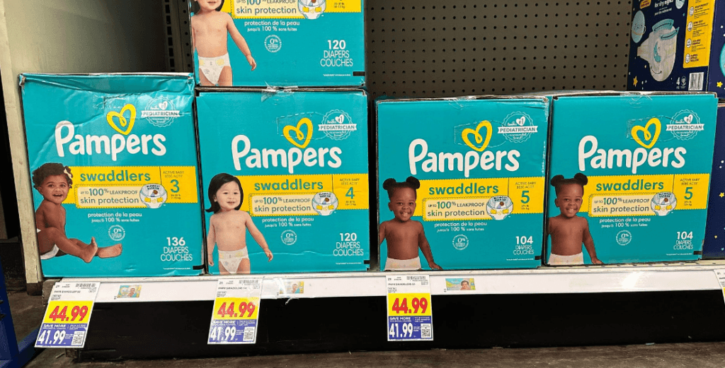 Pampers Swaddlers Kroger Shelf Image 