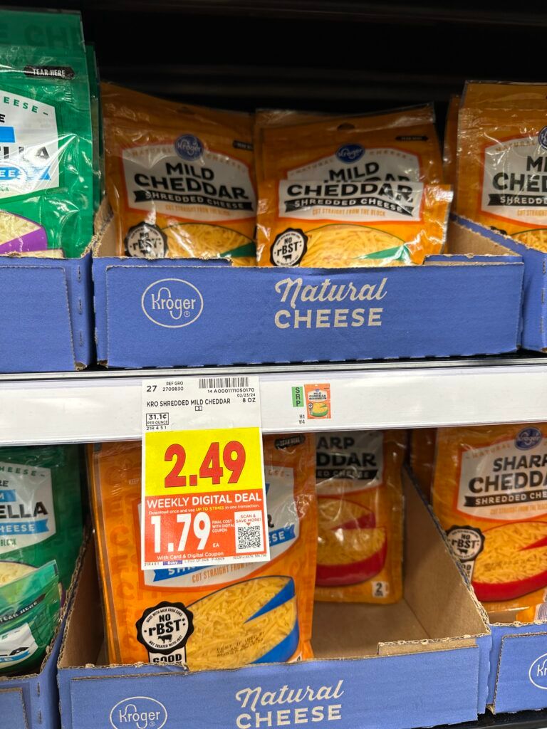 kroger cheese shelf image