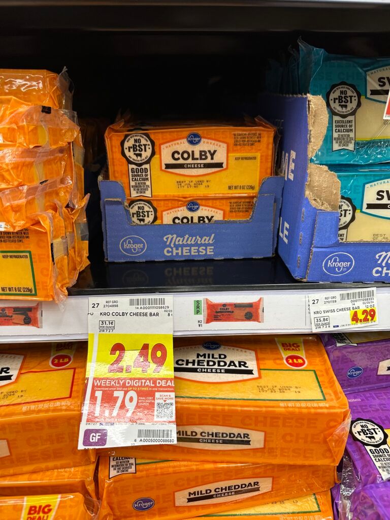 kroger cheese shelf image