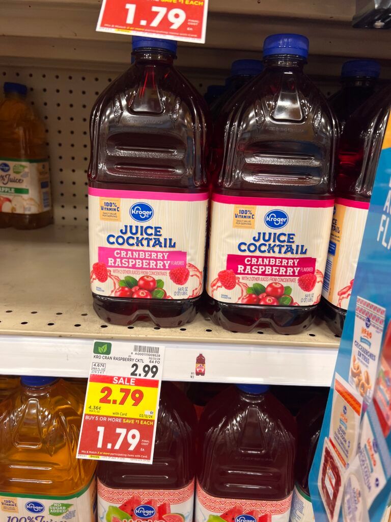 kroger juice cocktail shelf image