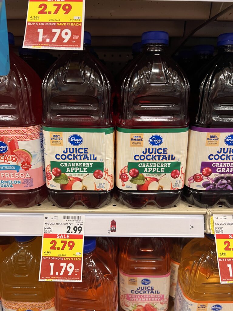 kroger juice cocktail shelf image