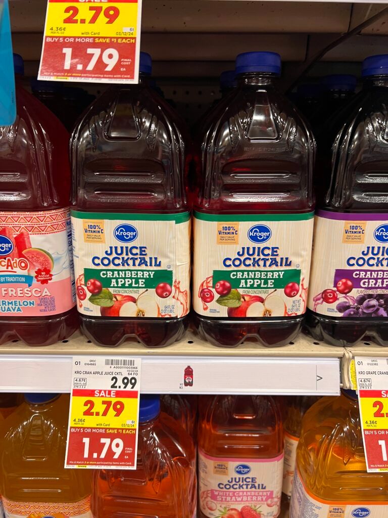 kroger juice cocktail shelf image