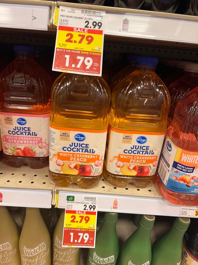 kroger juice cocktail shelf image