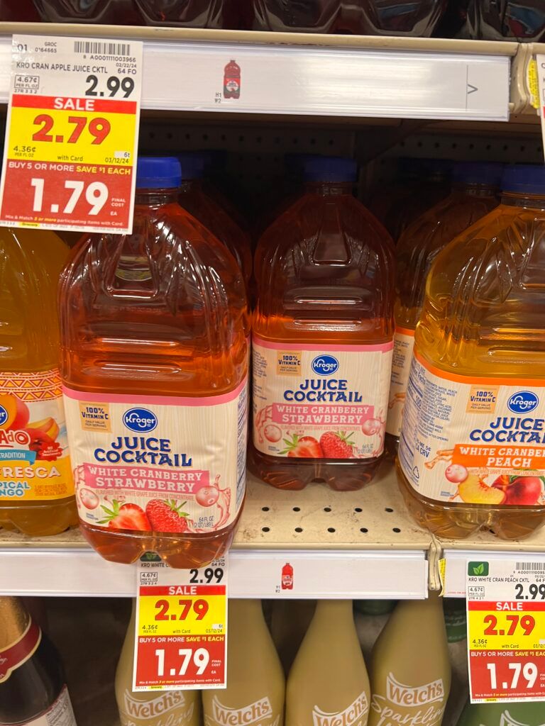 kroger juice cocktail shelf image