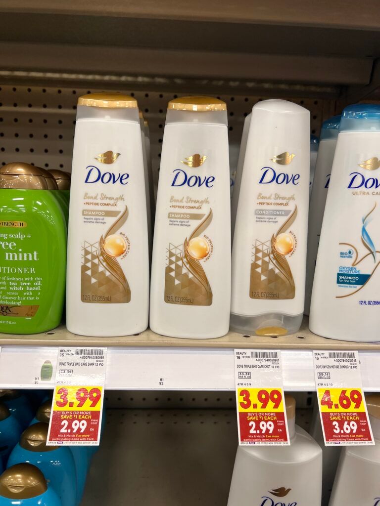 dove hair care kroger shelf image