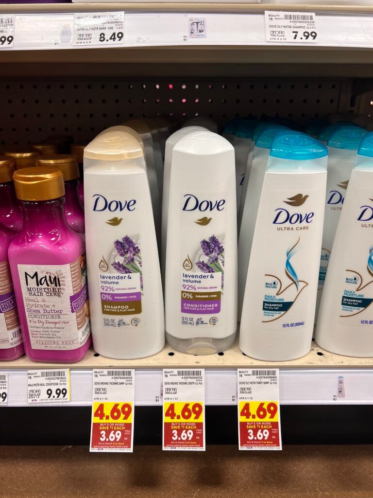 dove hair care kroger shelf image