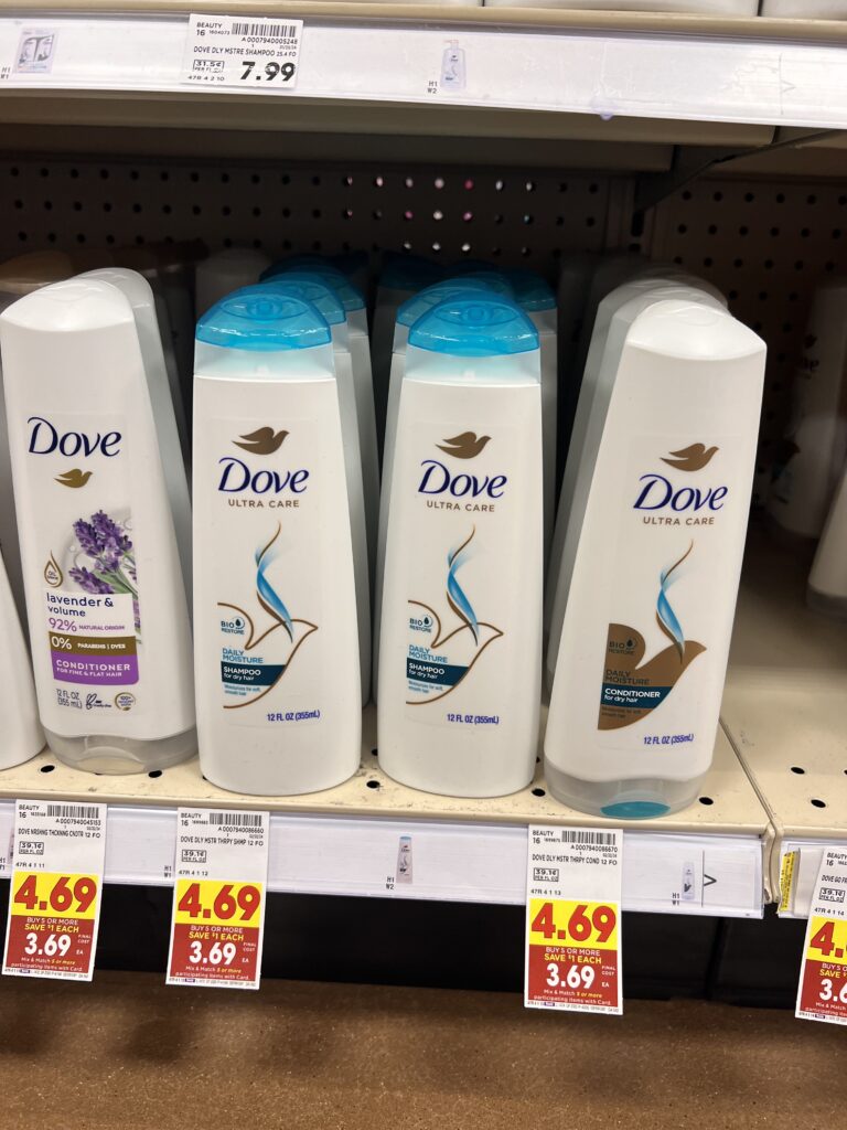 dove hair care kroger shelf image