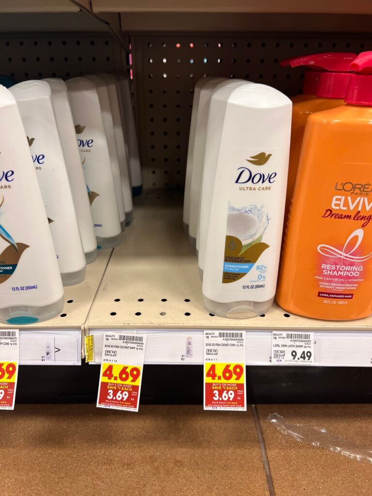 dove hair care kroger shelf image