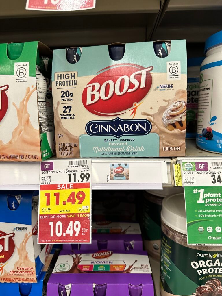 boost drinks kroger shelf image
