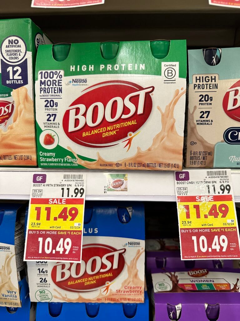 boost drinks kroger shelf image