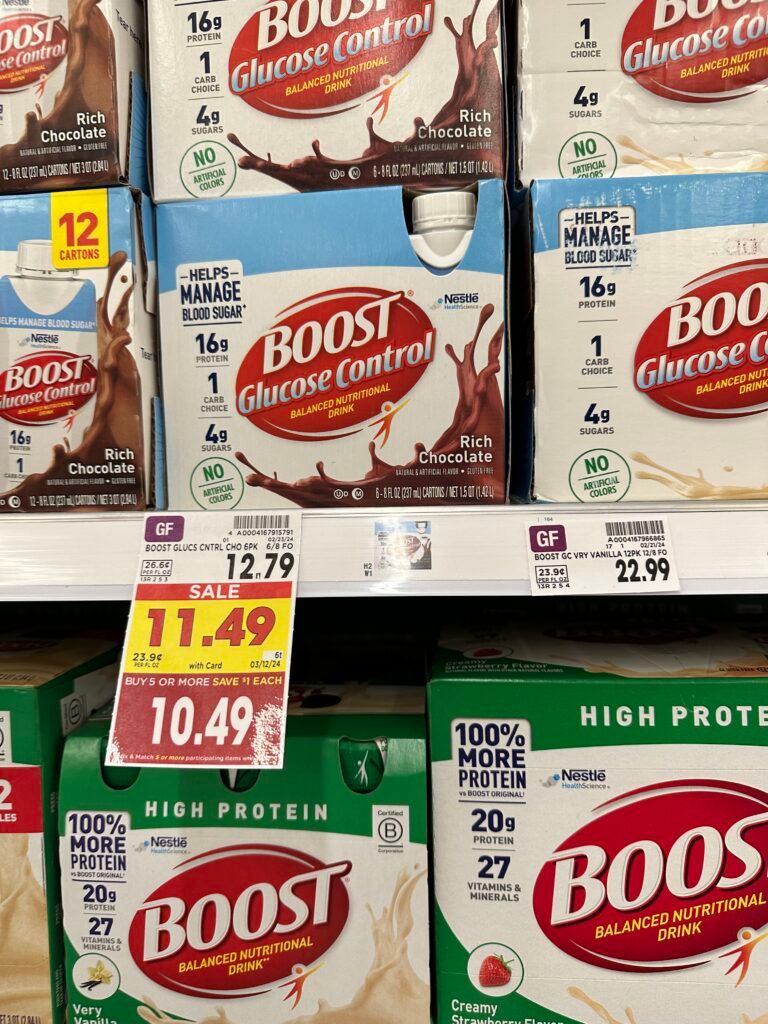 boost drinks kroger shelf image