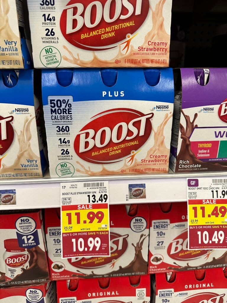boost drinks kroger shelf image