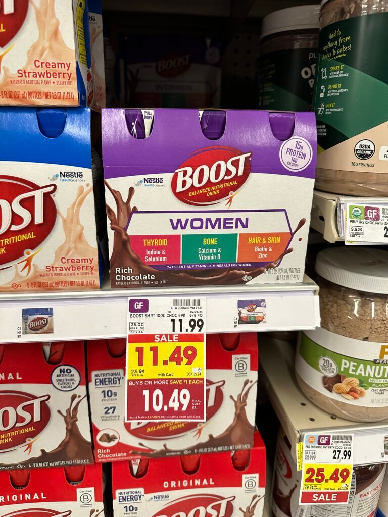 boost drinks kroger shelf image