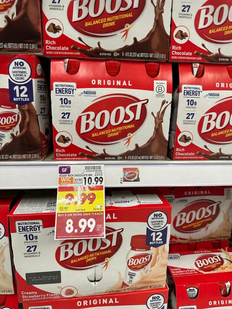 boost drinks kroger shelf image