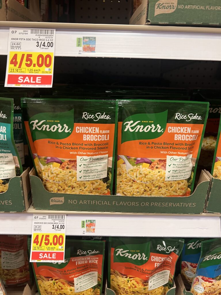knorr rice or pasta kroger shelf image