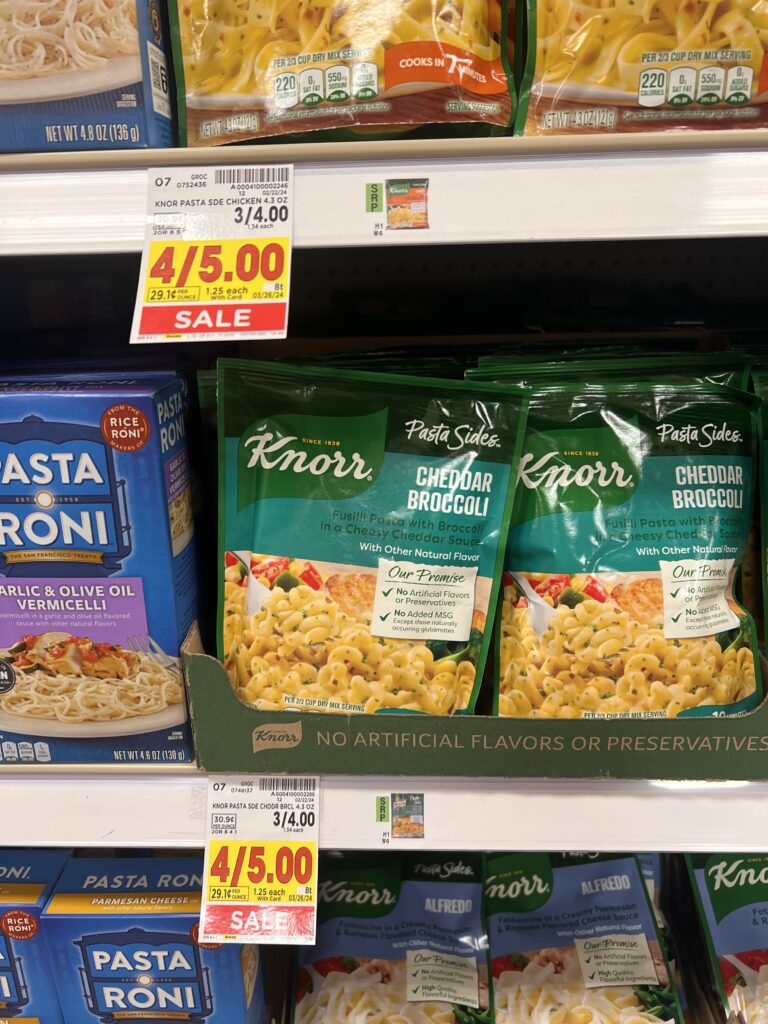knorr rice or pasta kroger shelf image