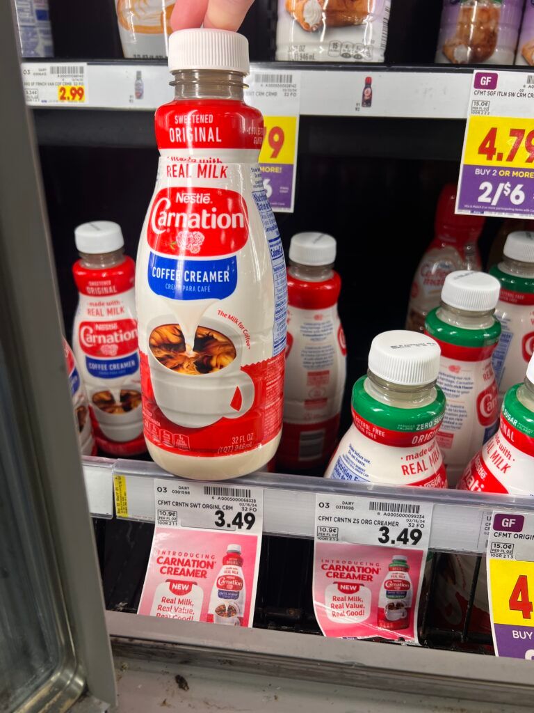 carnation creamer kroger shelf image