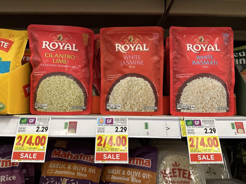 royal ready to heat rice kroger shelf image