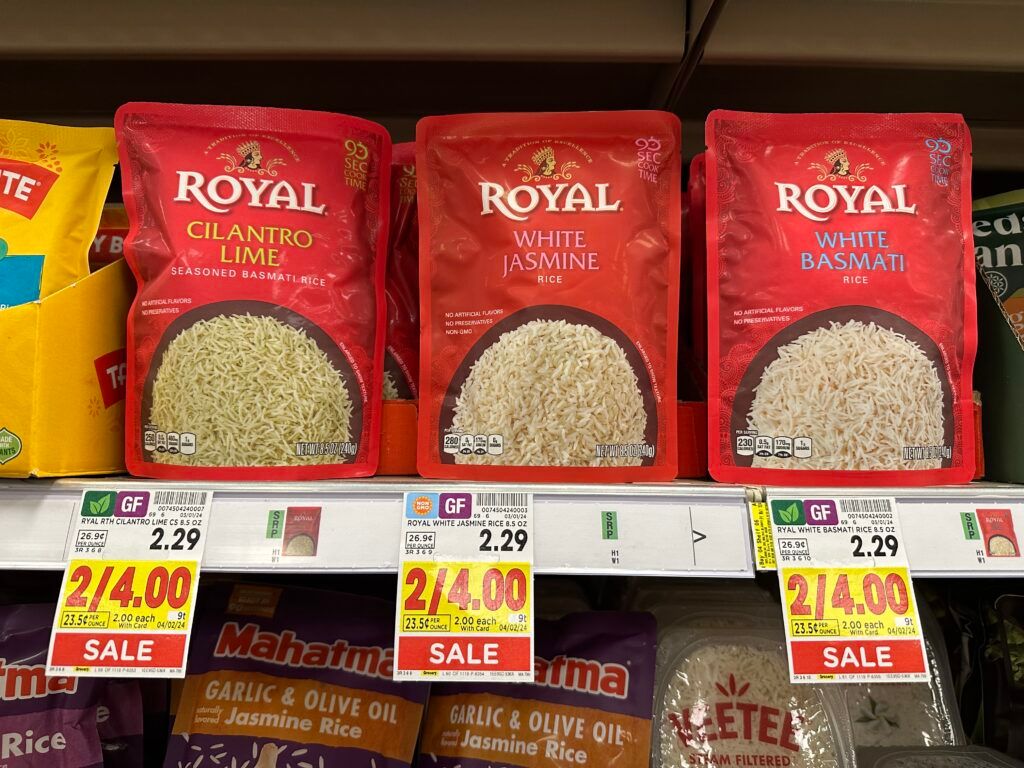 royal ready to heat rice kroger shelf image
