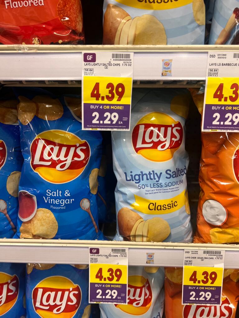 lays chips kroger shelf image