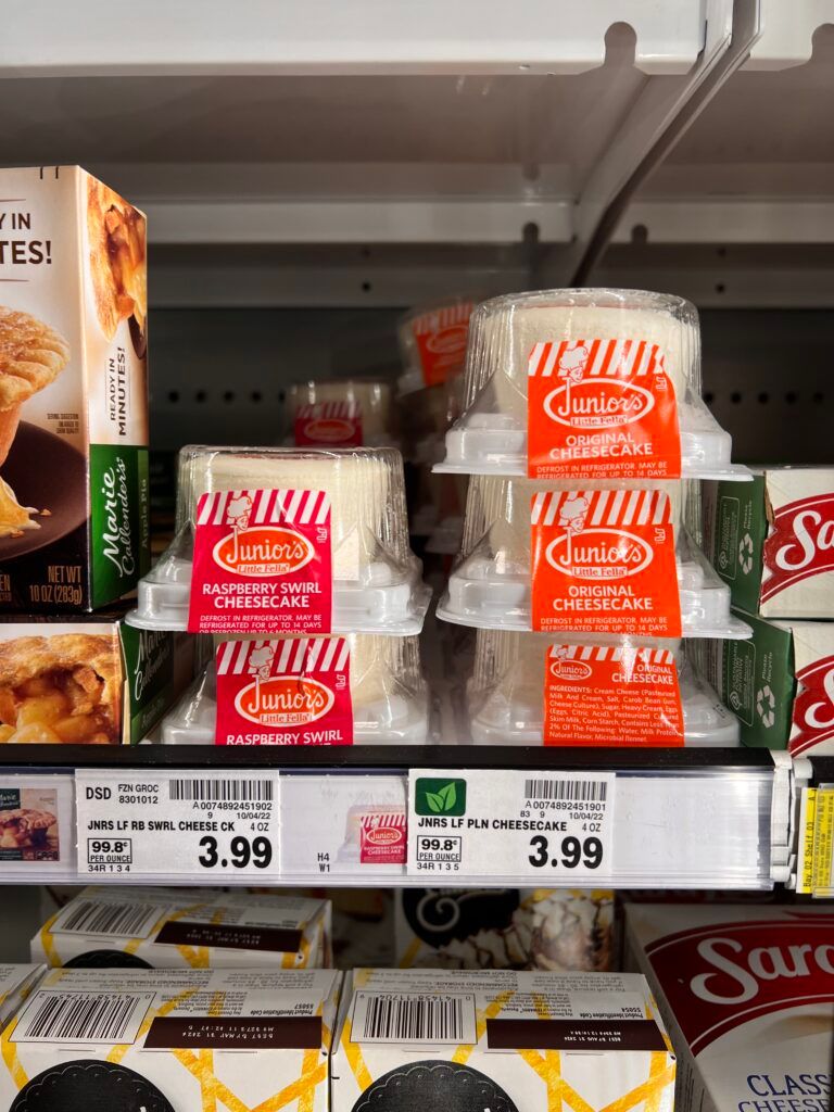 juniors little fellas cheesecake kroger shelf image