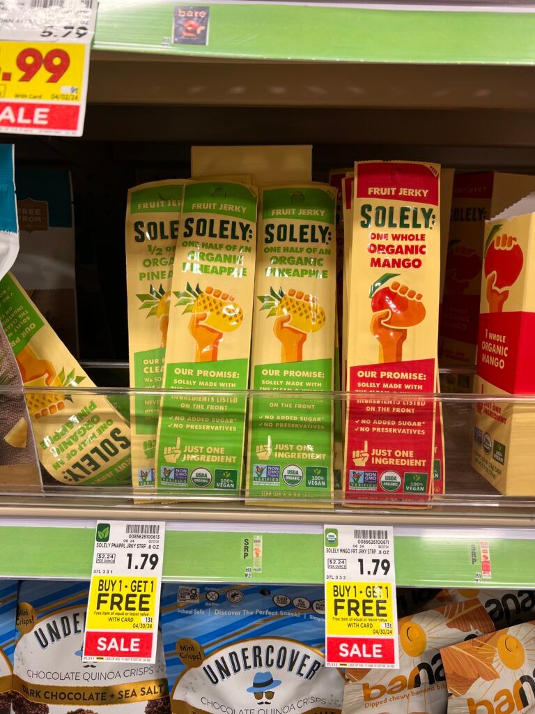 solely fruit jerky kroger shelf image
