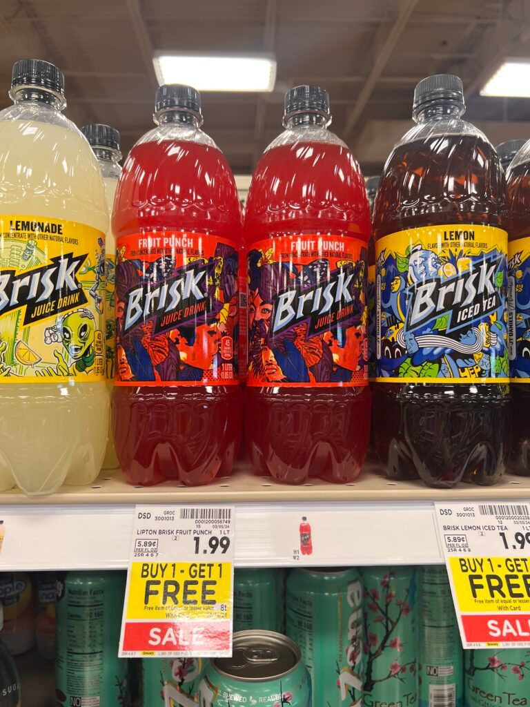 brisk tea kroger shelf image