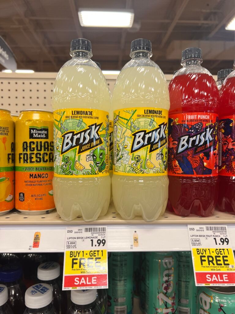 brisk tea kroger shelf image