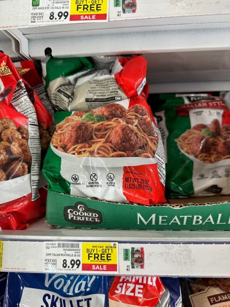 cooked perfect meatballs kroger shelf image