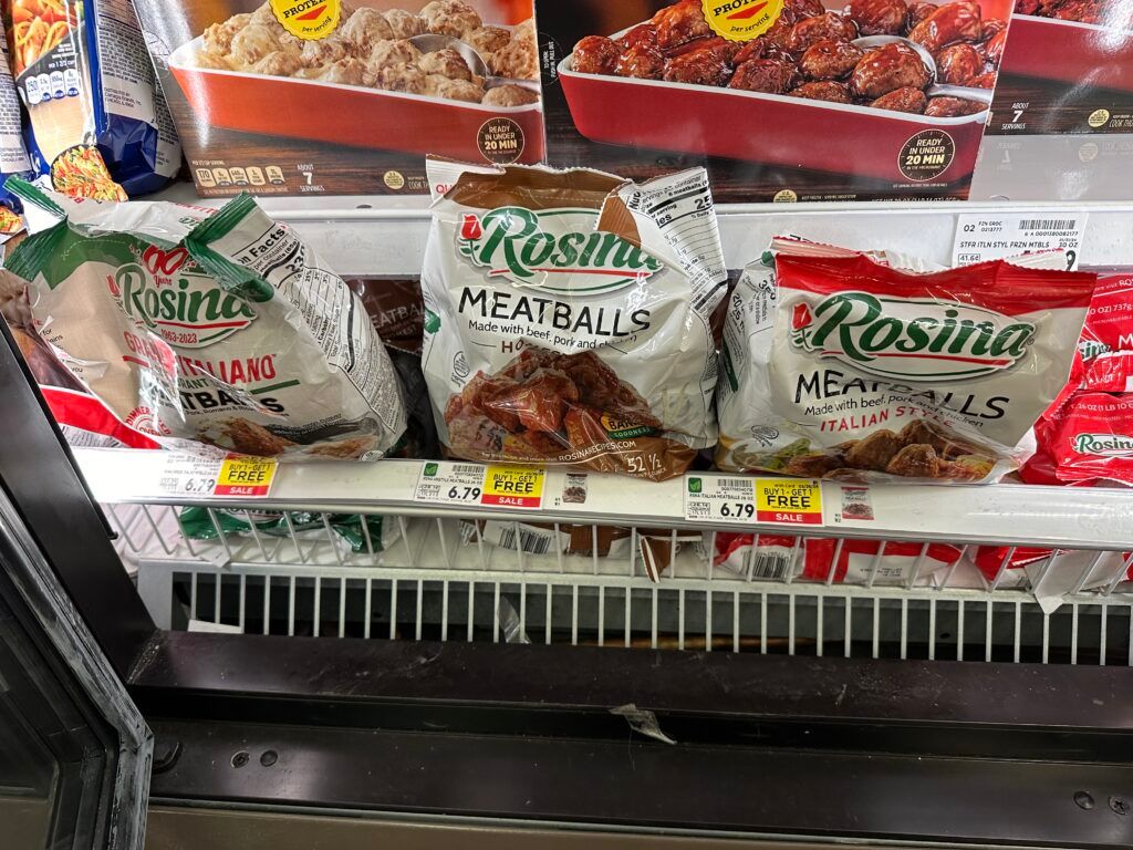 rosina meatballs kroger shelf image