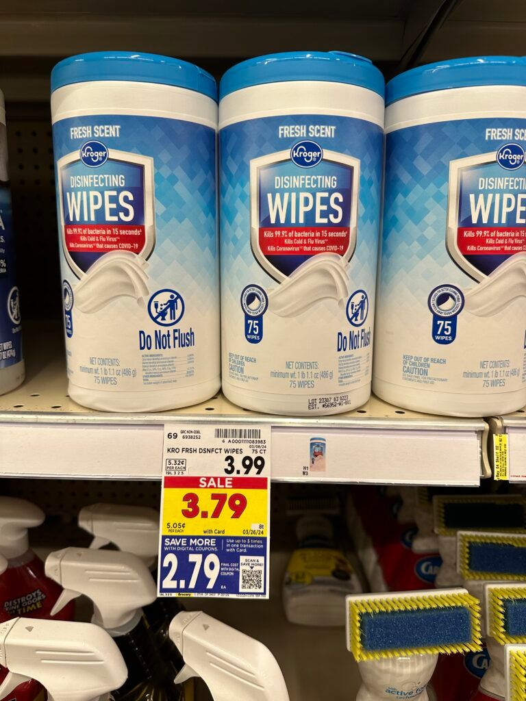 kroger disinfecting wipes kroger shelf image