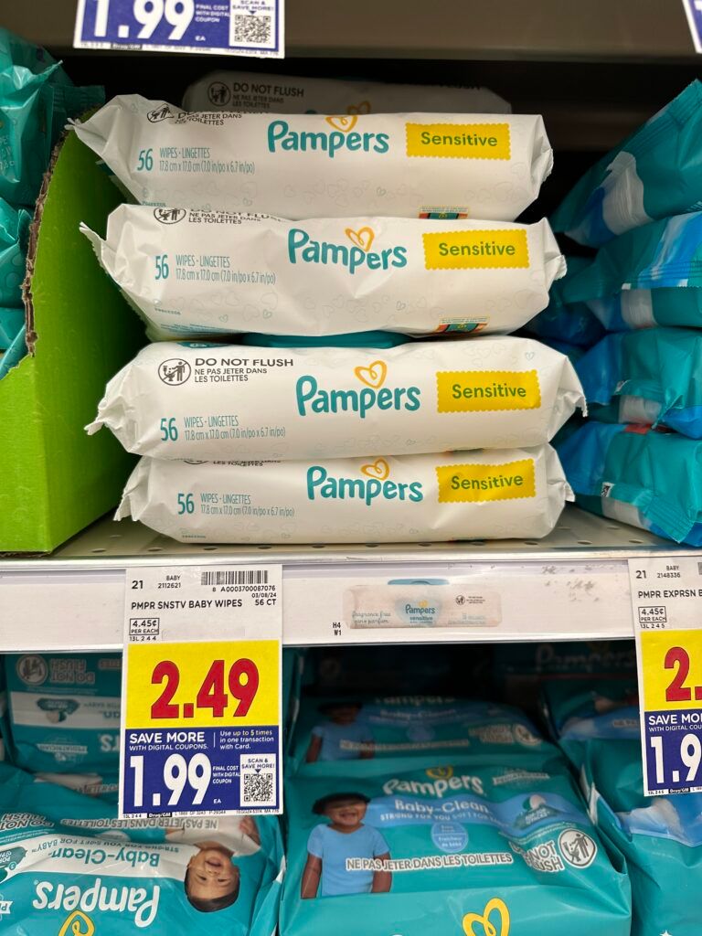 pampers kroger shelf image